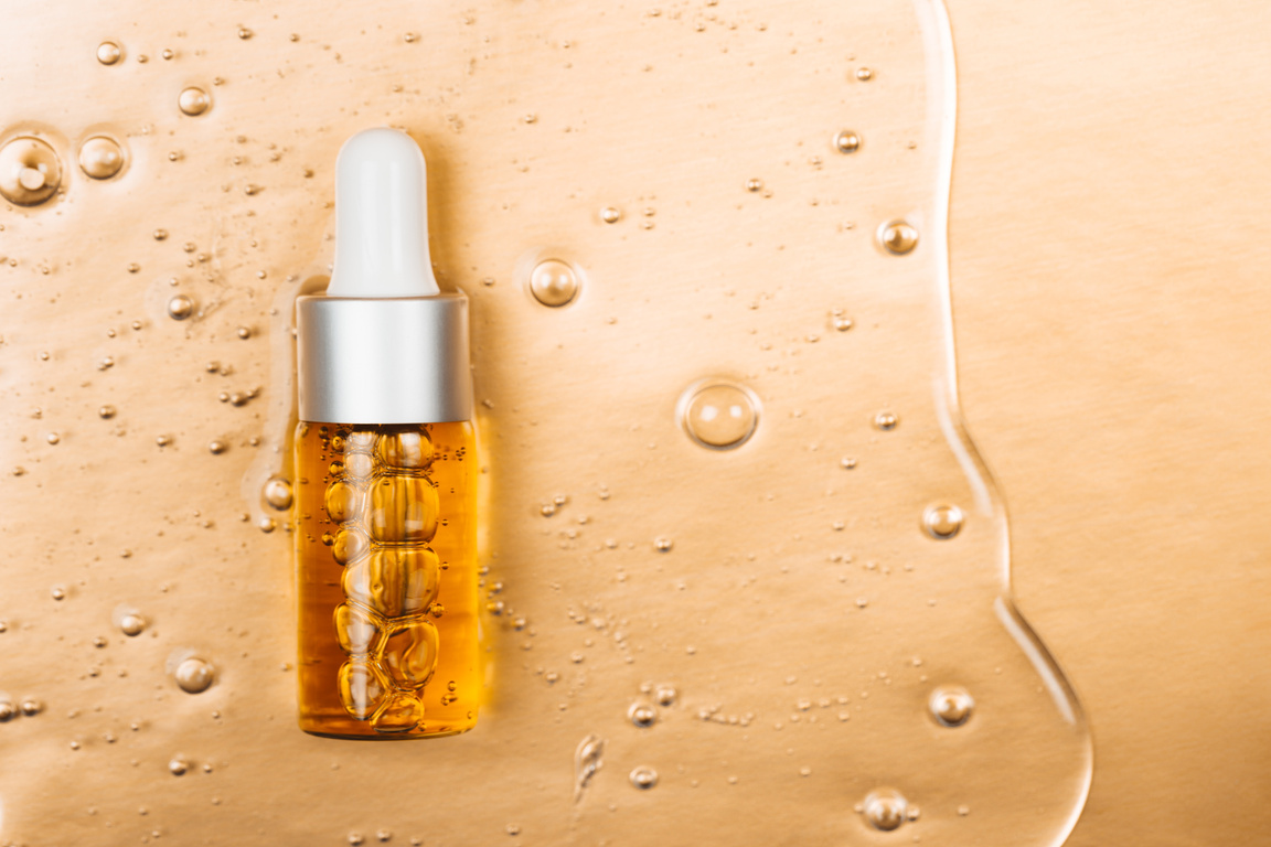 Bottle of hyaluronic acid